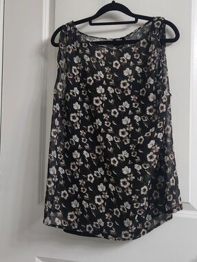 W by Worth Floral Semi-sheer Blouse With Cami Size 12 NWT